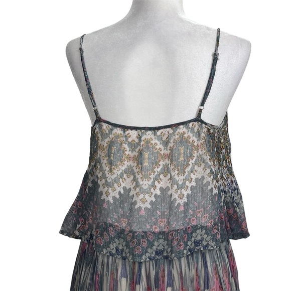 Anthropologie Meadow Rue Josie Tiered Metallic Dress - Picture 7 of 10